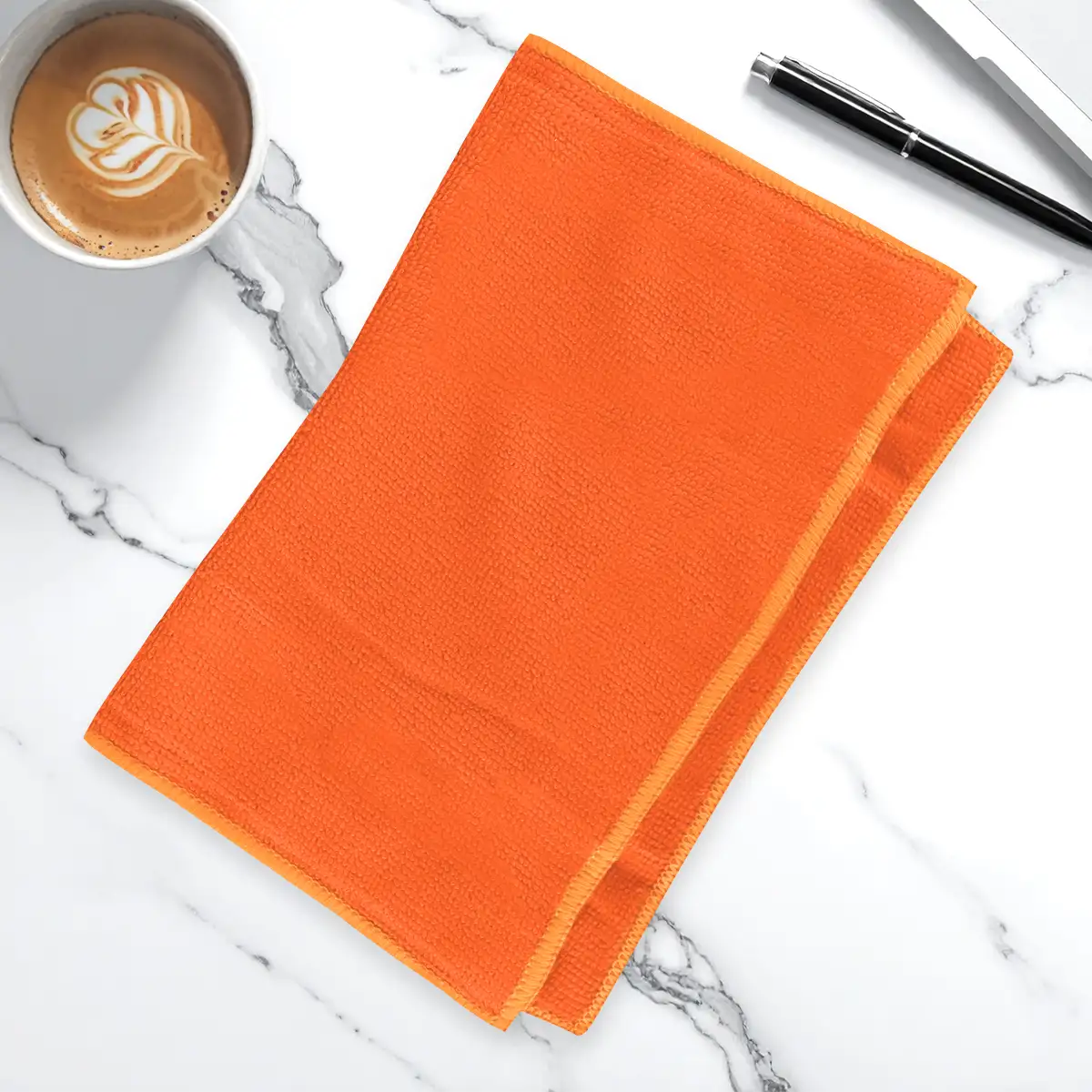 Trapo de Microfibra, Color Azul y Naranja, 2 pzas