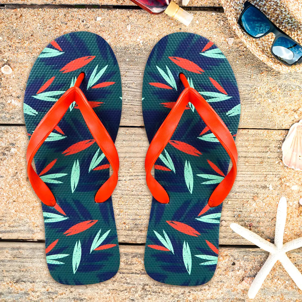 Sandalias para Hombre, Color Rojo y Negro