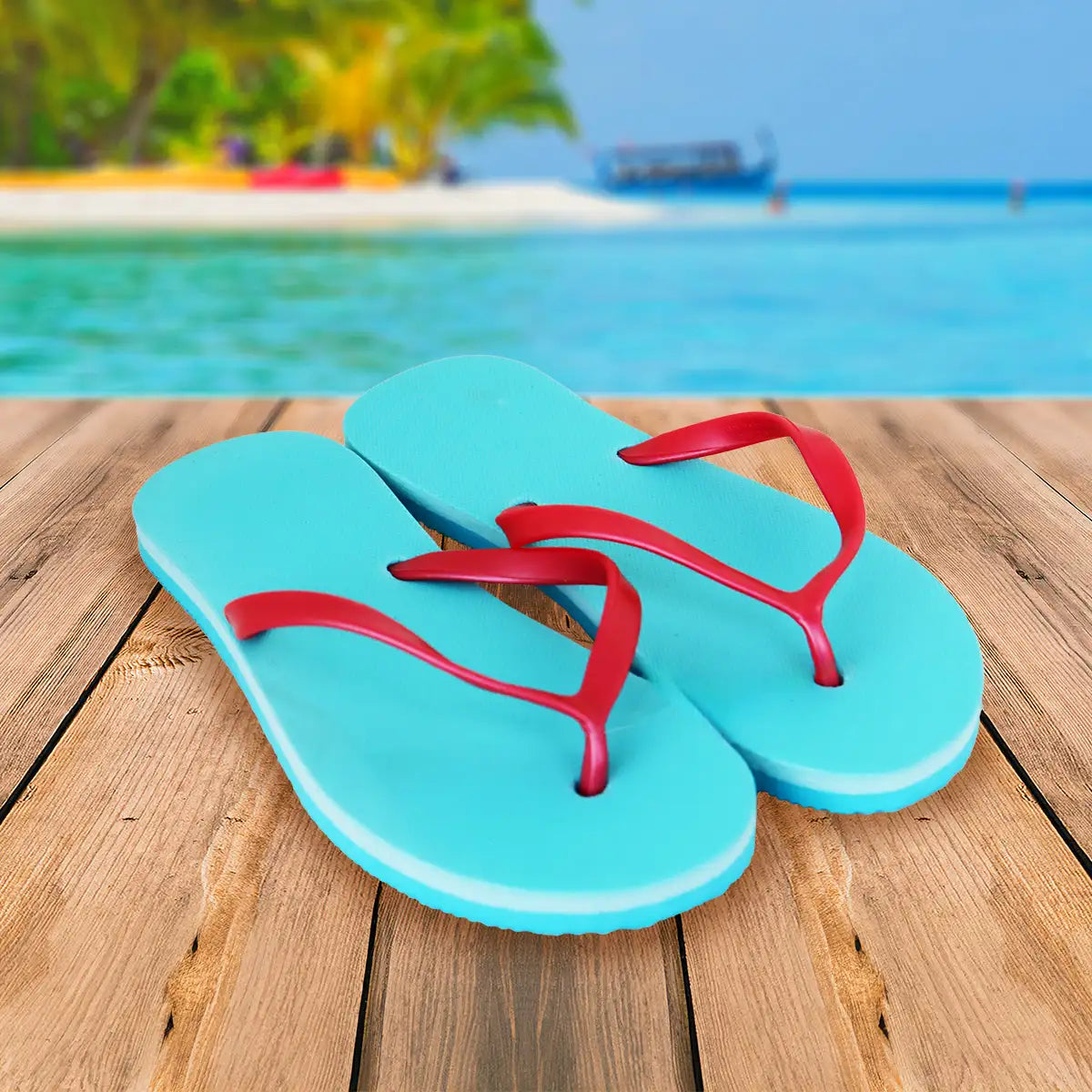 Sandalias, Color Turquesa y Rosa