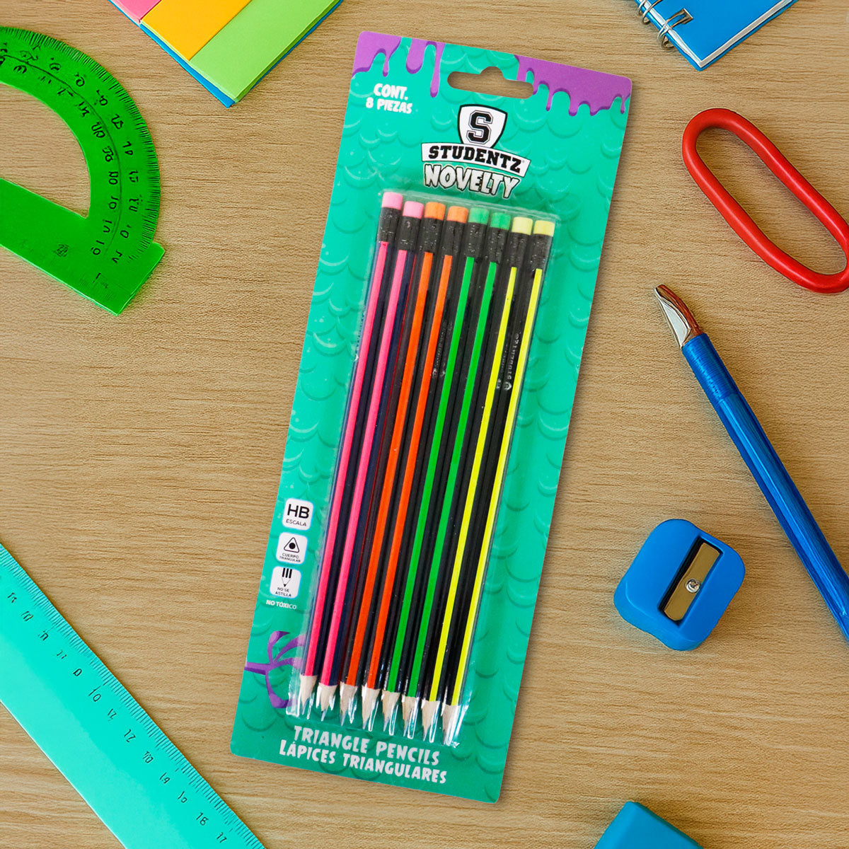 Lápices Triangulares, 8 pzas