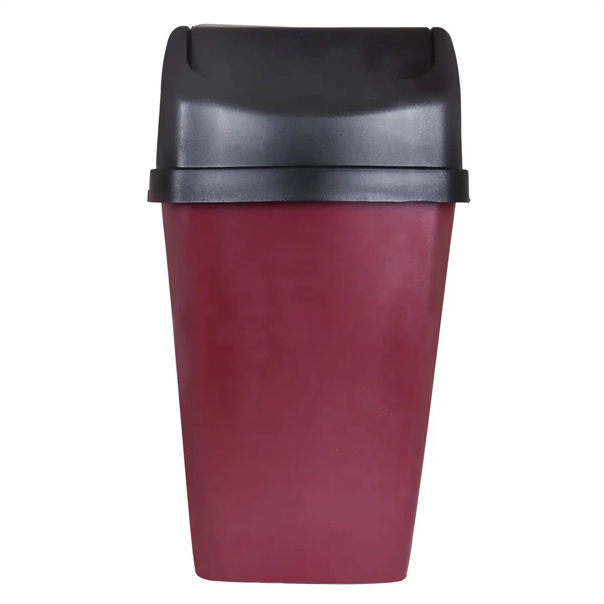 Cesto para Basura, Rectangular con Tapa, Color Uva