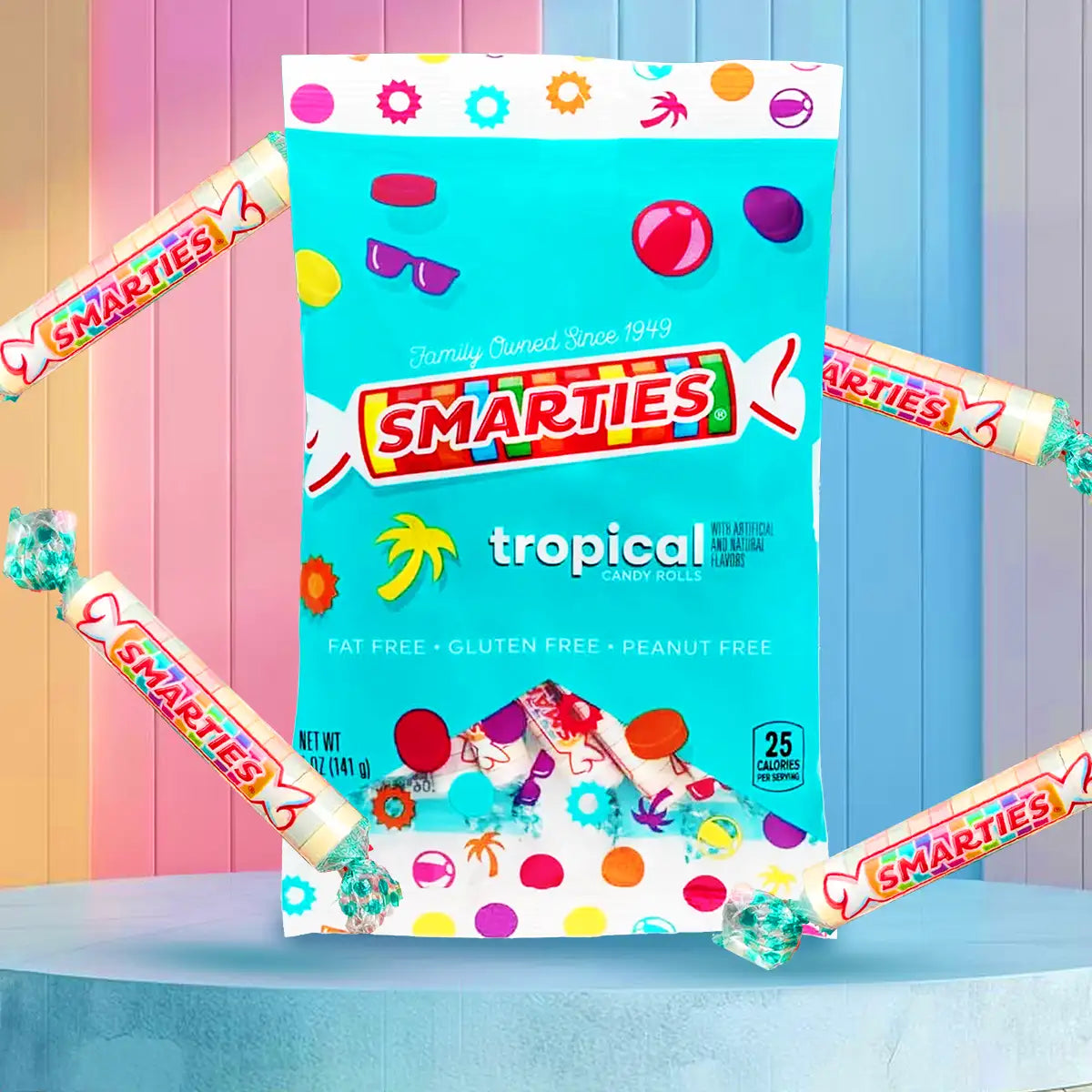 Dulces Smarties Tropical, 141 g