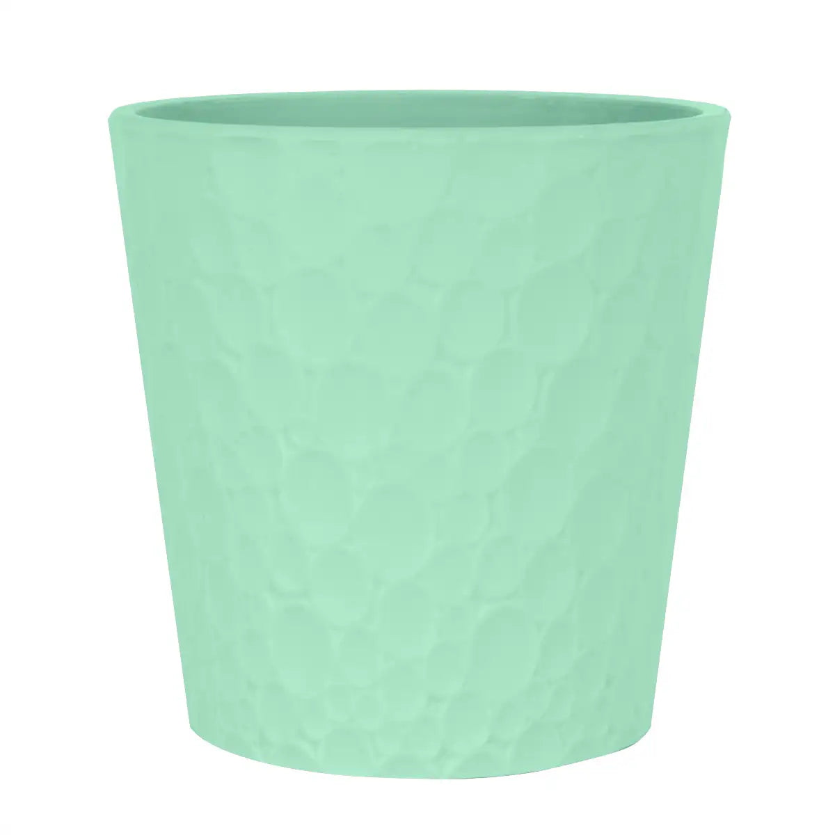 Maceta Textura Círculos, Color Verde, 13x12 cm