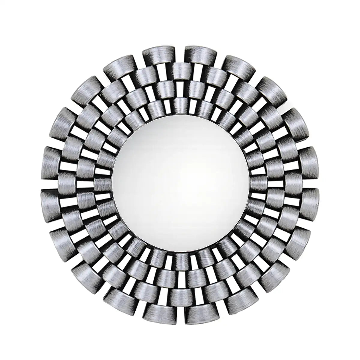 Set de 3 Espejos con Marco Cuadros, Color Plata y Negro