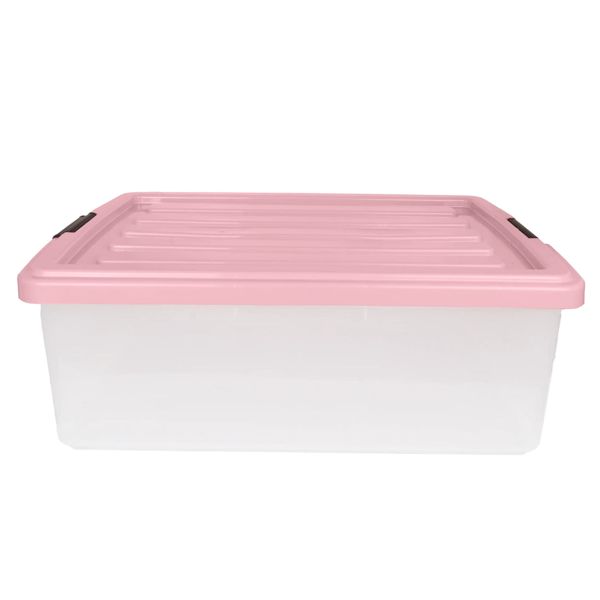 Caja Multiusos de Plástico con Tapa, Color Rosa Claro, 32 L