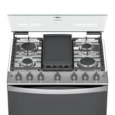 ESTUFA MOD. WFR5200D 30" ACERO ENC. ELECTRÓNICO, CUBIERTA ACERO, PARRILLAS DE HIERRO