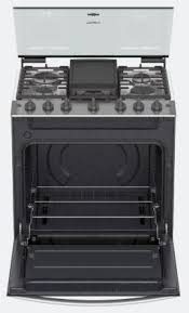 ESTUFA MOD. WFR5200D 30" ACERO ENC. ELECTRÓNICO, CUBIERTA ACERO, PARRILLAS DE HIERRO