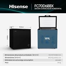 CONGELADOR HORIZONTAL MOD. FC70D6BBX 7p3 NEGRO