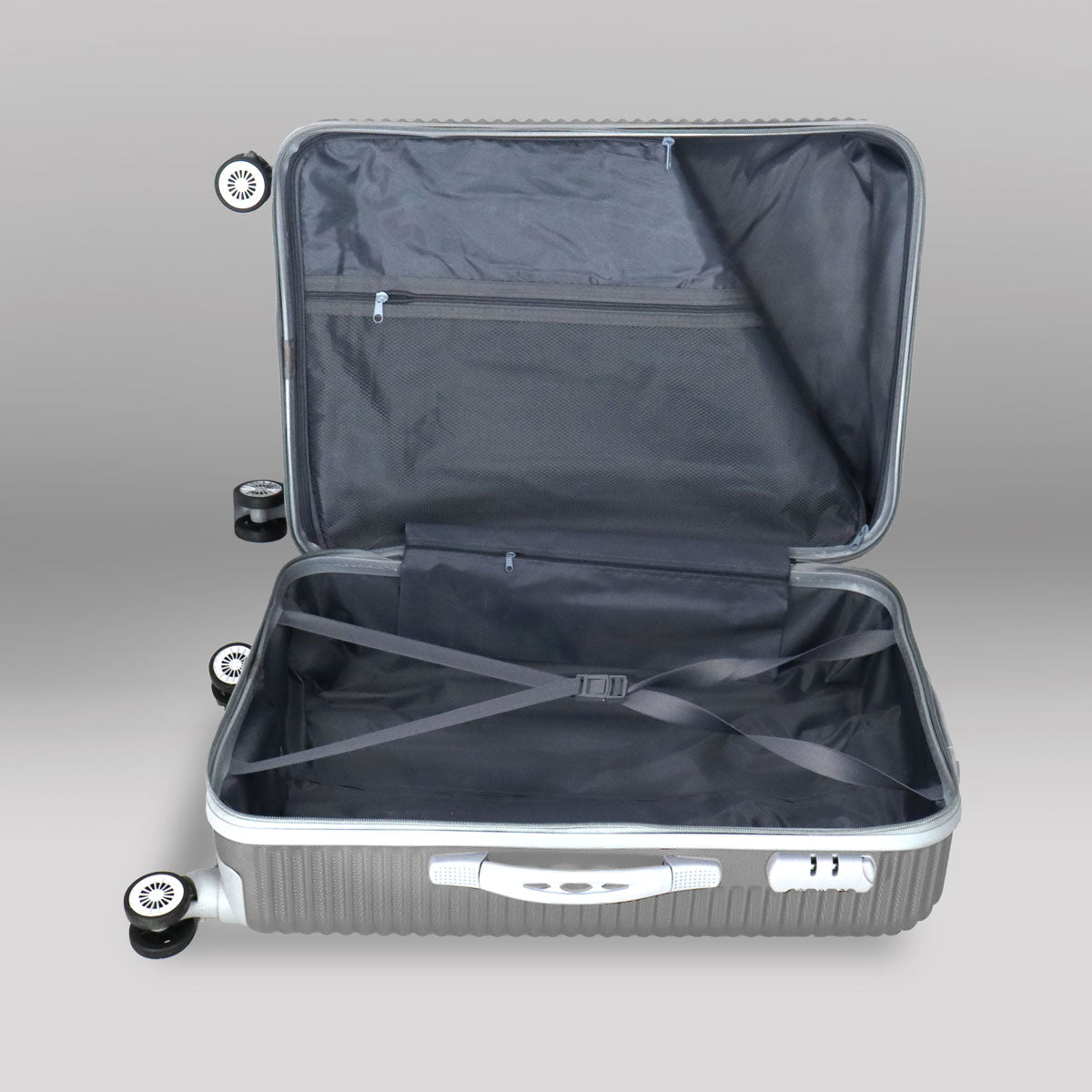 Maleta de Viaje Kenia, color Gris 43x26x65cm