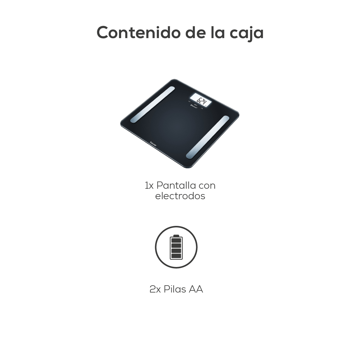 Báscula Diagnóstica de Baño para Personas BF600, Memoria Hasta para 8 Usuarios, Análisis Corporal de Cuerpo Completo / BF600 Marca beurer