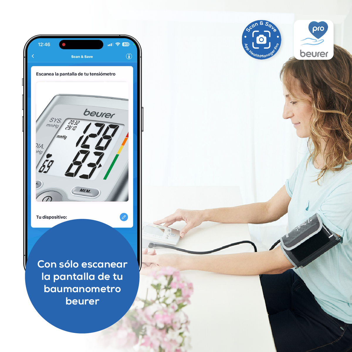 Baumanómetro con memoria para dos usuarios BM35 | Marca Beurer