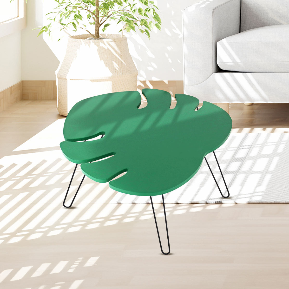 Mesa de Madera en Forma de Hoja, Inkanto