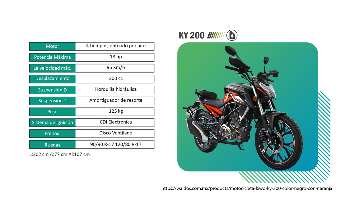 Motocicleta Kiwo KY 200 2025