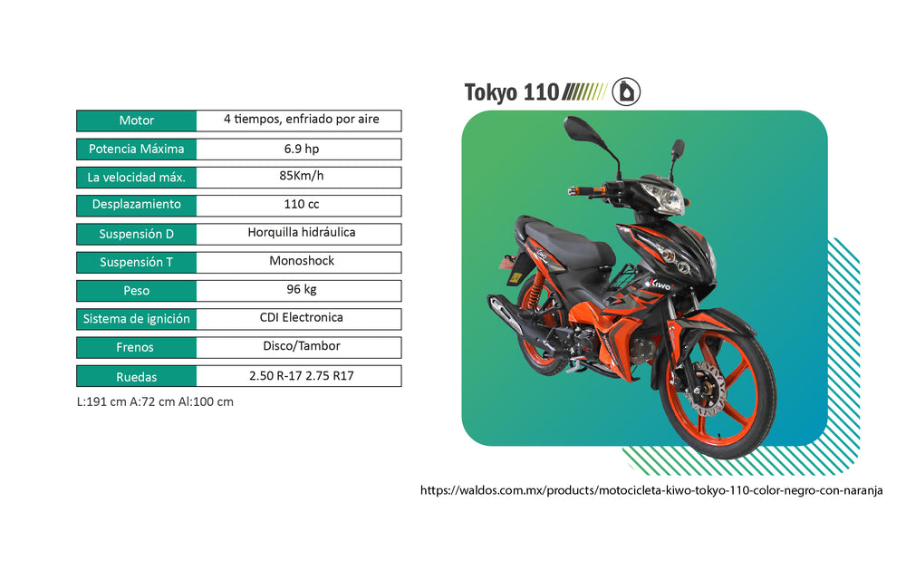 Motocicleta Kiwo Tokyo 110 2025