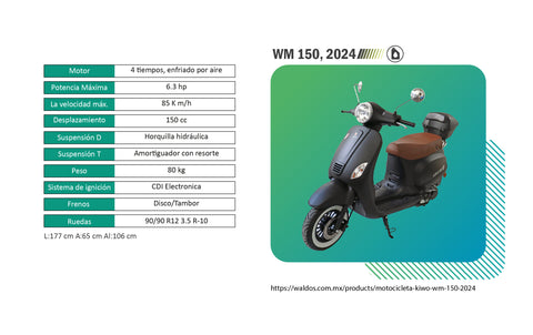 Motocicleta Kiwo WM 150, 2024