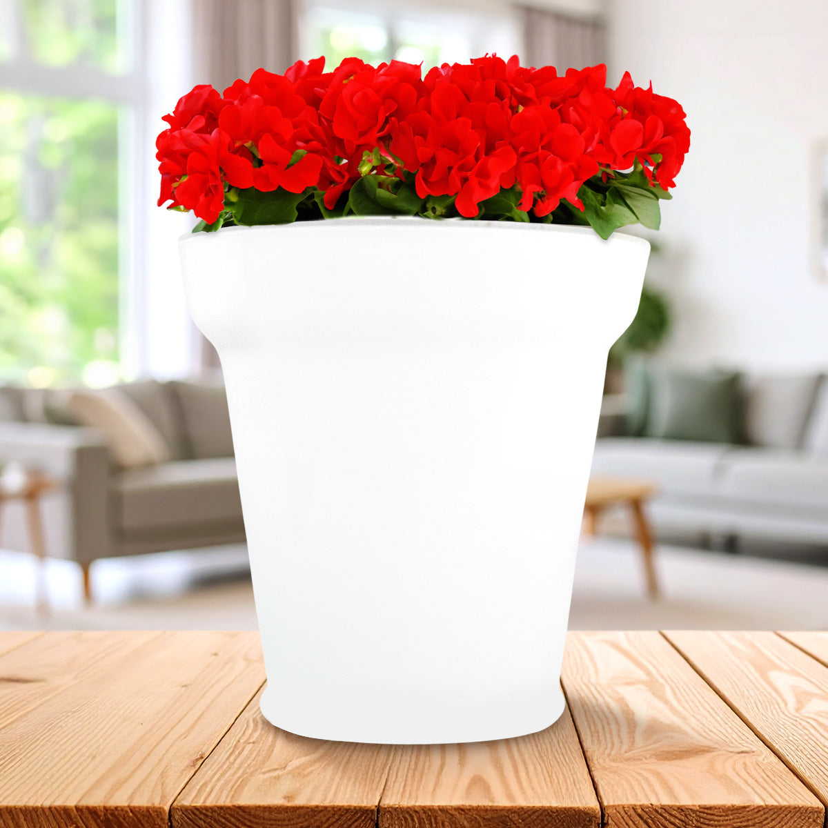 Florero de Cristal Blanco