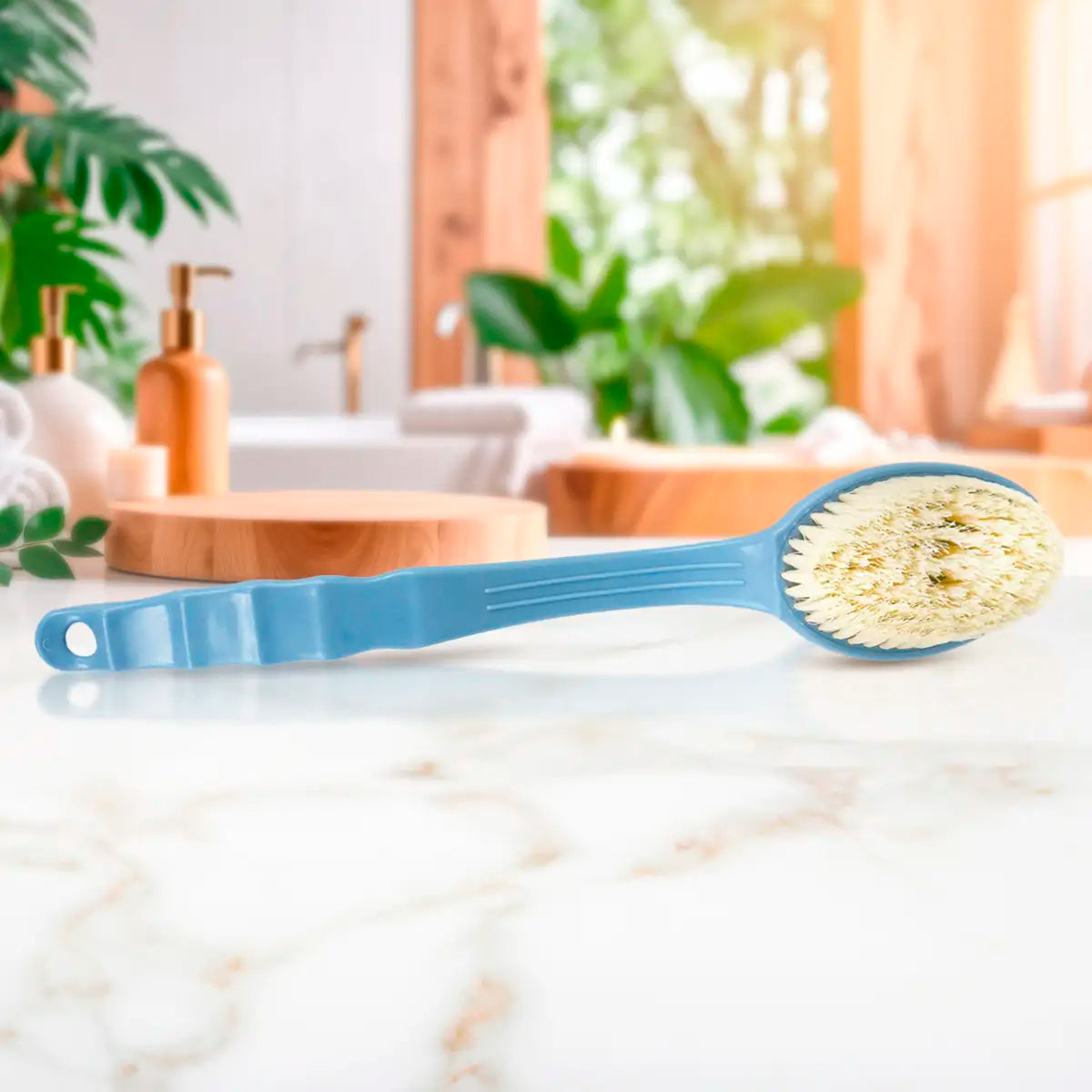 Cepillo de Baño para Espalda, Color Azul