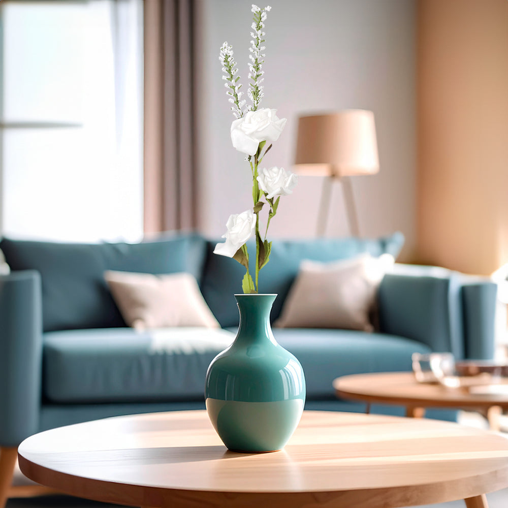 Rosa, Flores Artificiales, Color Blanco, 3 pzas