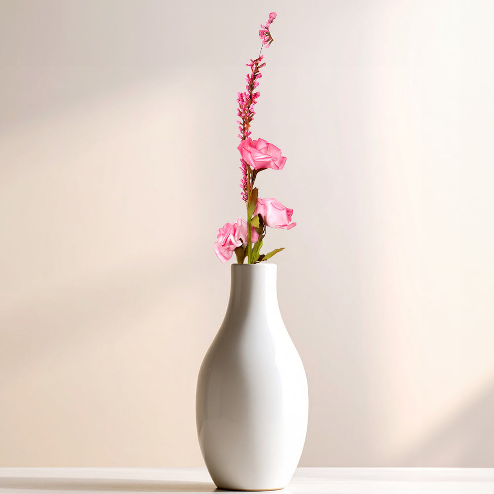 Rosa, Flores Artificiales, Color Rosa, 3 pzas