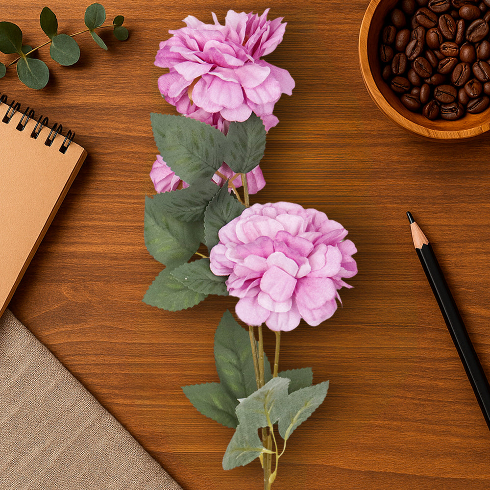 Flores Artificiales, Color Lila, 3 pzas