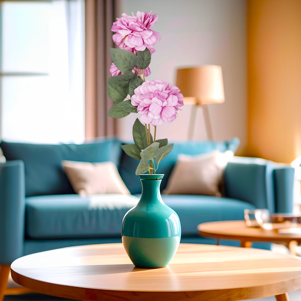 Flores Artificiales, Color Lila, 3 pzas