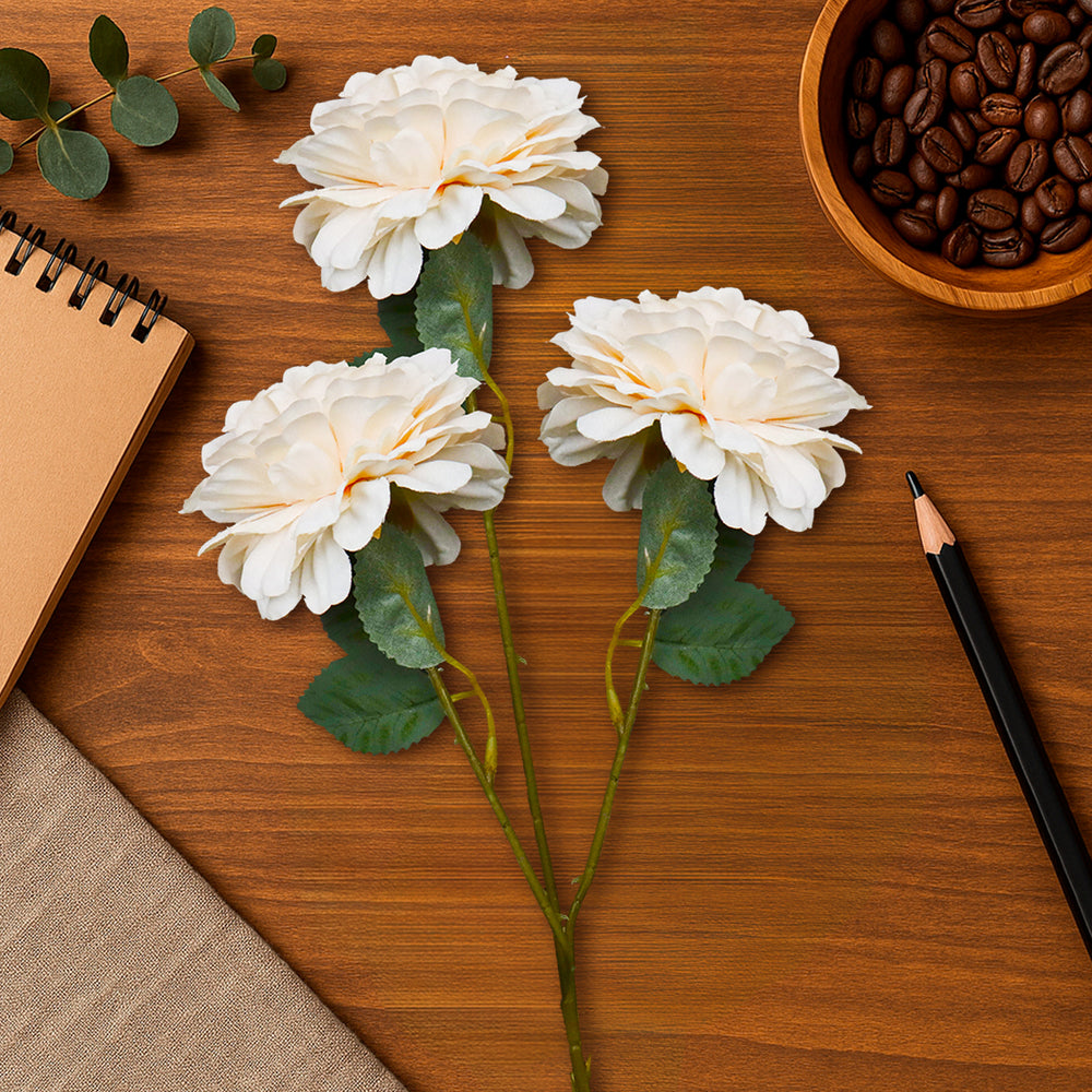 Flores Artificiales, Color Melón, 3 pzas