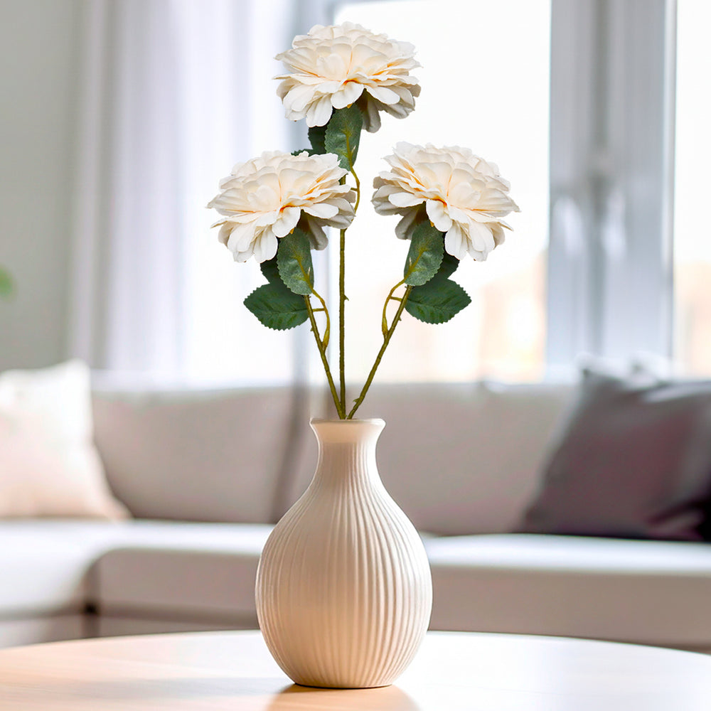 Flores Artificiales, Color Melón, 3 pzas