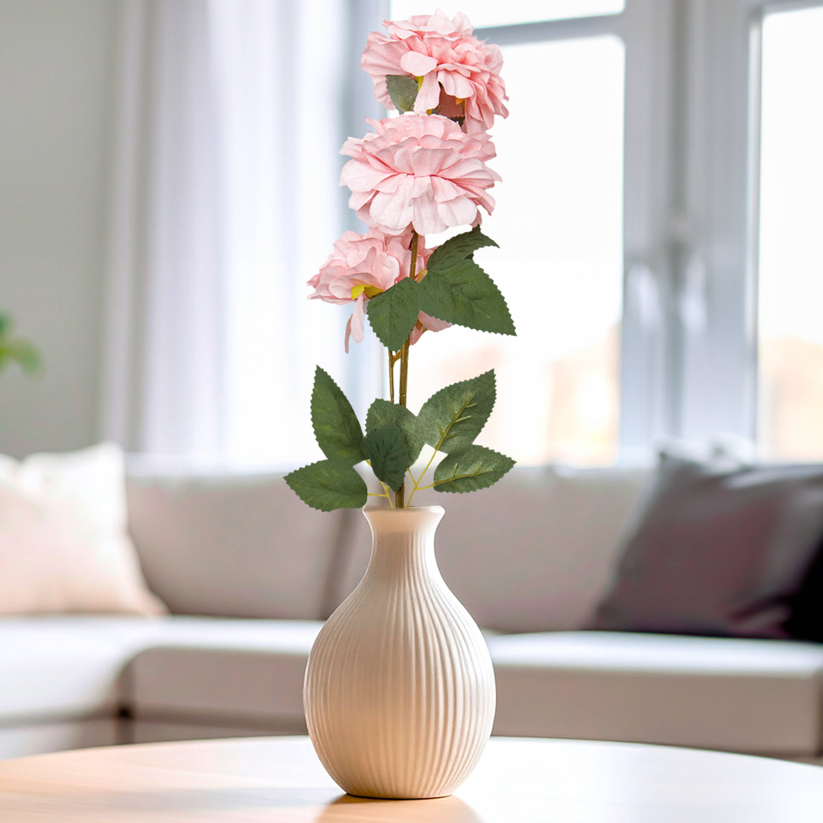 Flores Artificiales, Color Rosa, 3 pzas