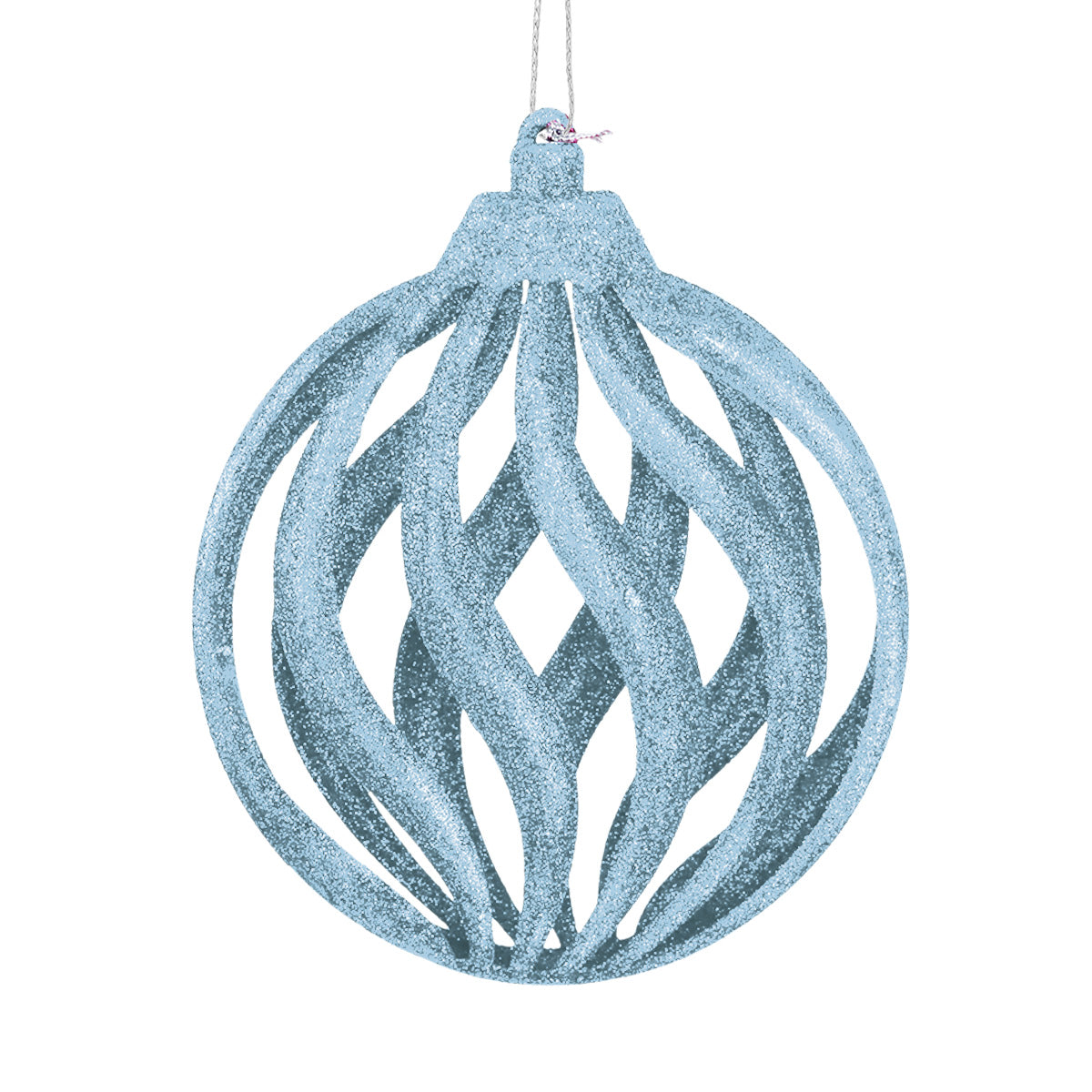 Esfera Navideña, Glitter, Color Azul, 17 cm