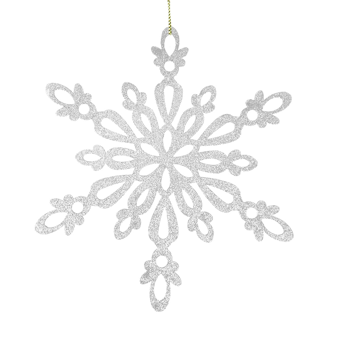 Copo de Nieve Jumbo con Glitter, Color Plata
