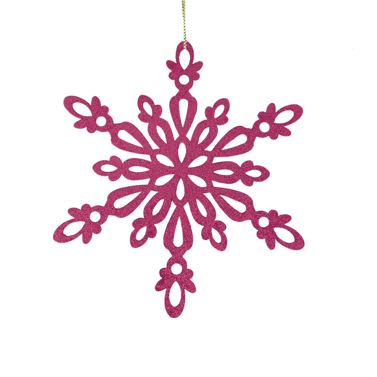 Copo de Nieve Jumbo con Glitter, Color Fucsia