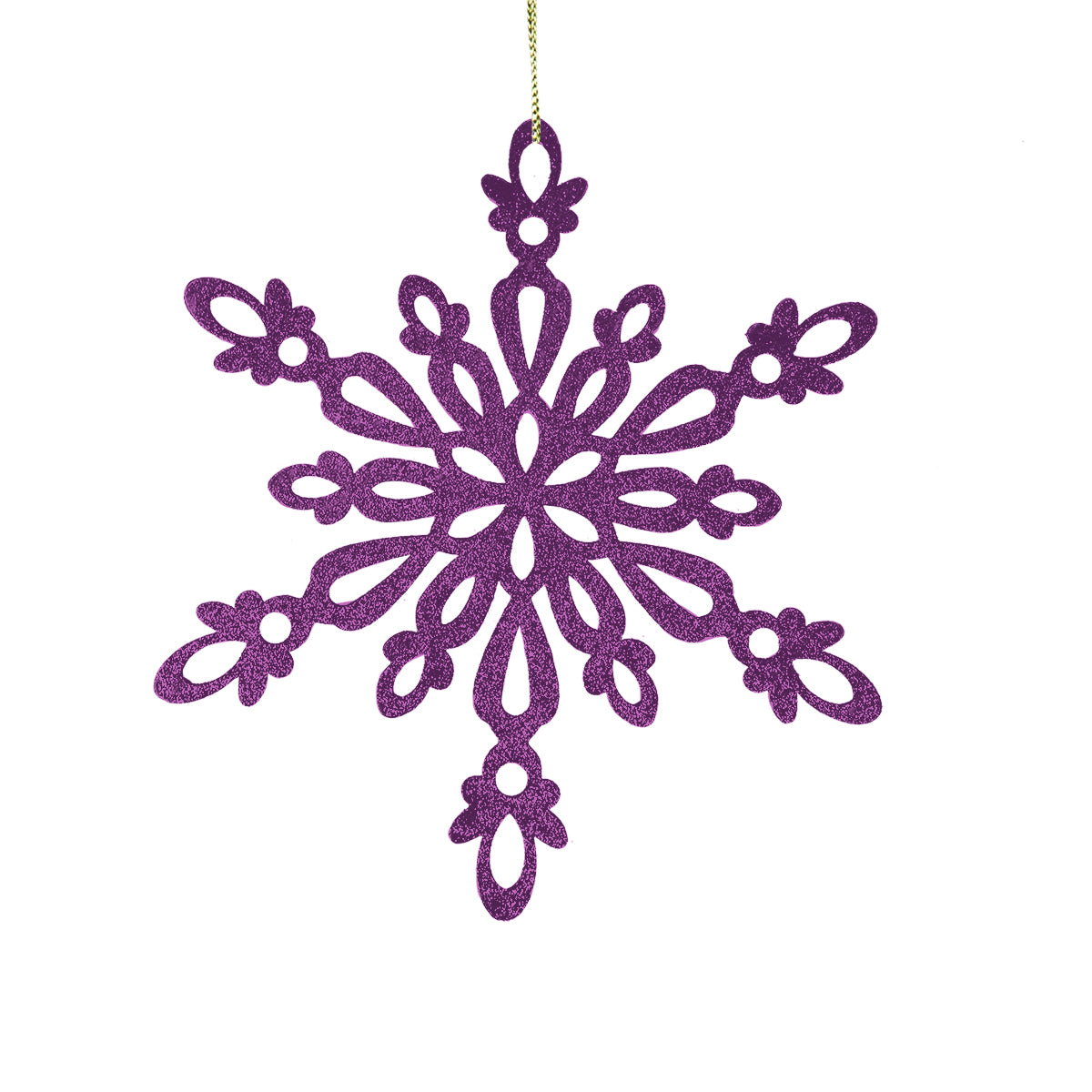 Copo de Nieve Jumbo con Glitter, Color Morado