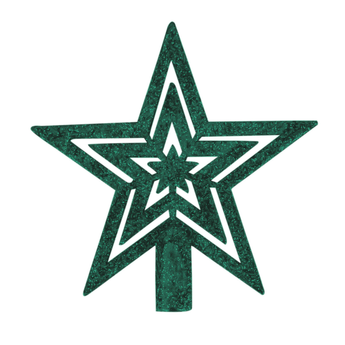 Mini Estrella Brillante, Punta de Árbol, Color Verde