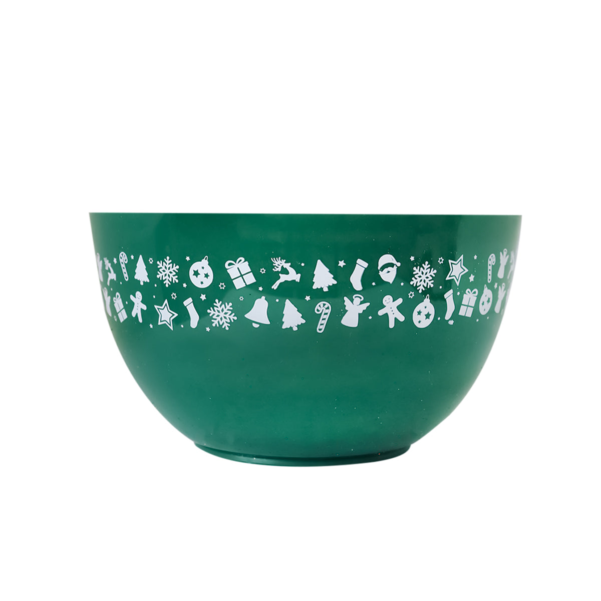 Recipiente de Plástico Navideño, Color Verde