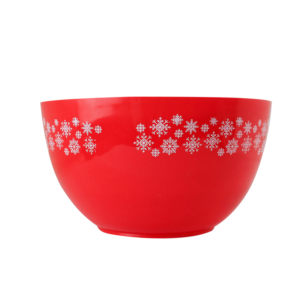 Recipiente de Plástico Navideño, Color Rojo