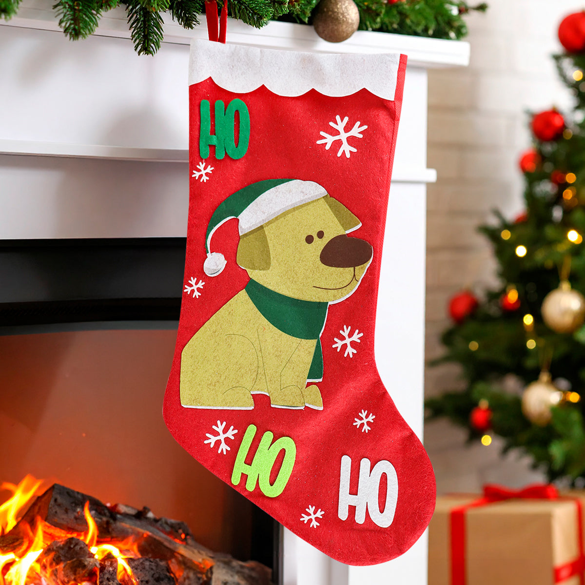 Bota Navideña, Perrito, 40 cm