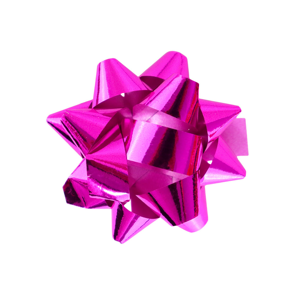 Mini Moños para Regalo, 12 pzas, Color Fucsia