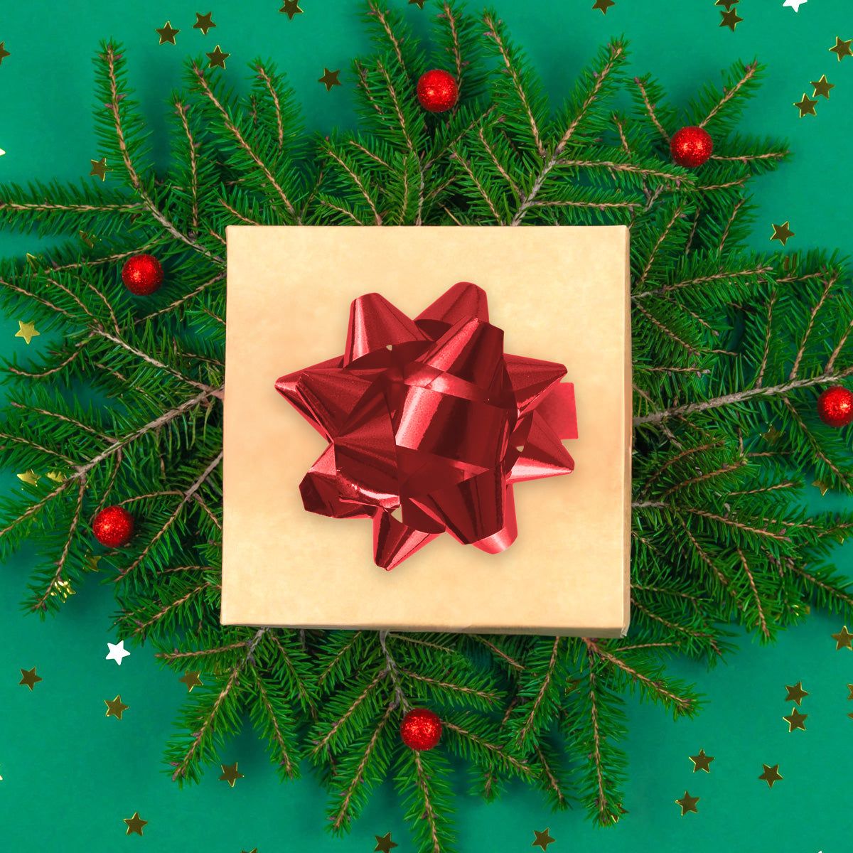 Mini Moños para Regalo, 12 pzas, Color Rojo