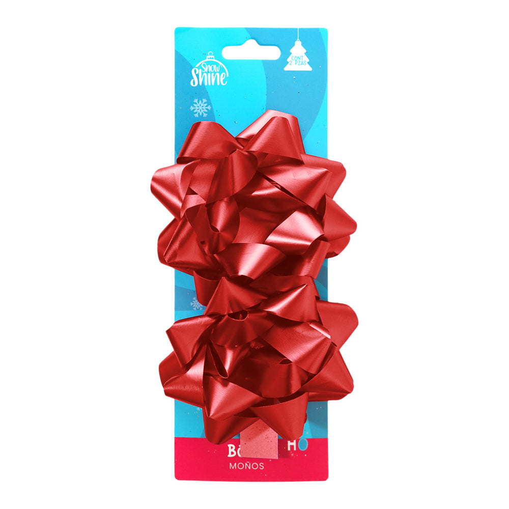 Moños para Regalo, 2 pzas, Color Rojo