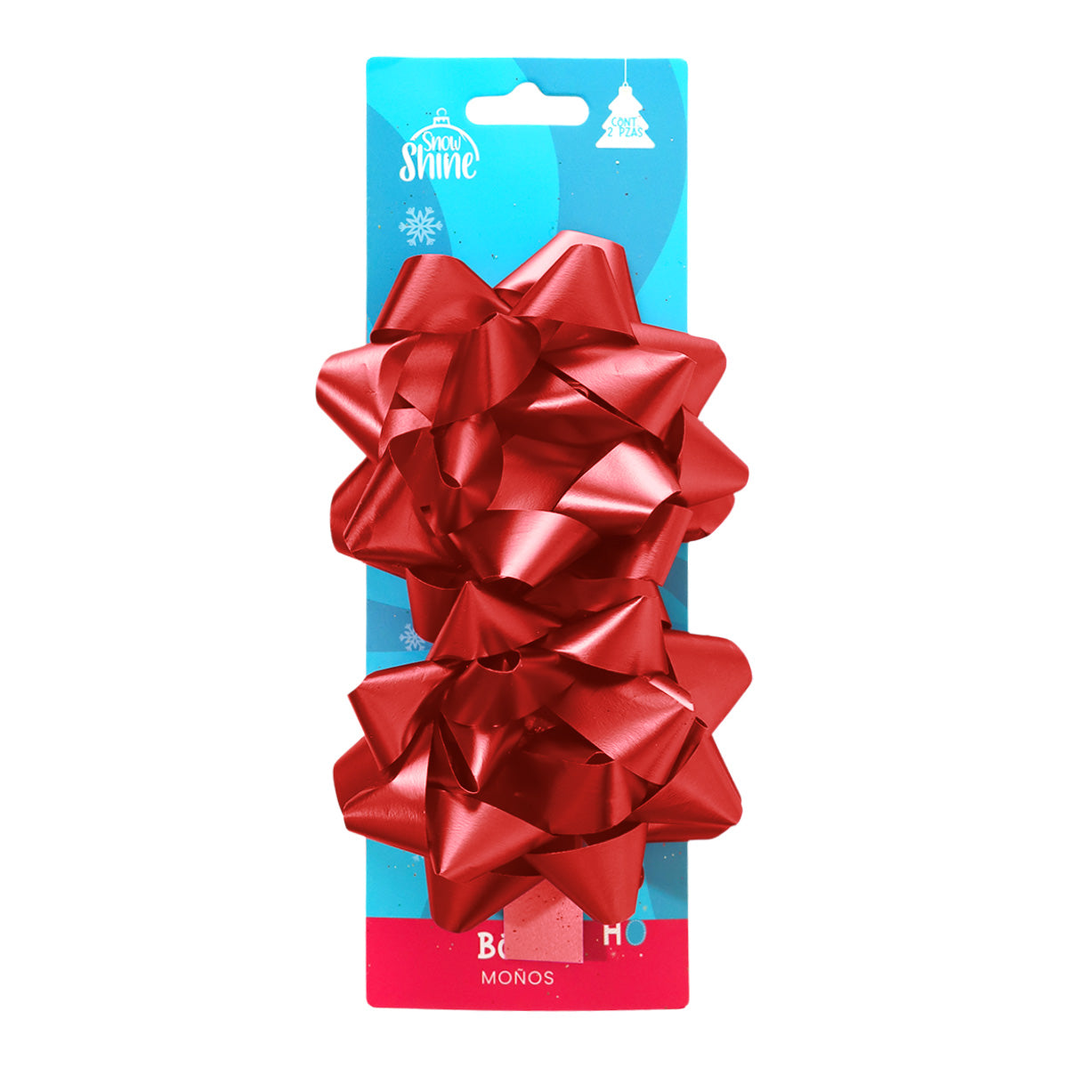 Moños para Regalo, 2 pzas, Color Rojo