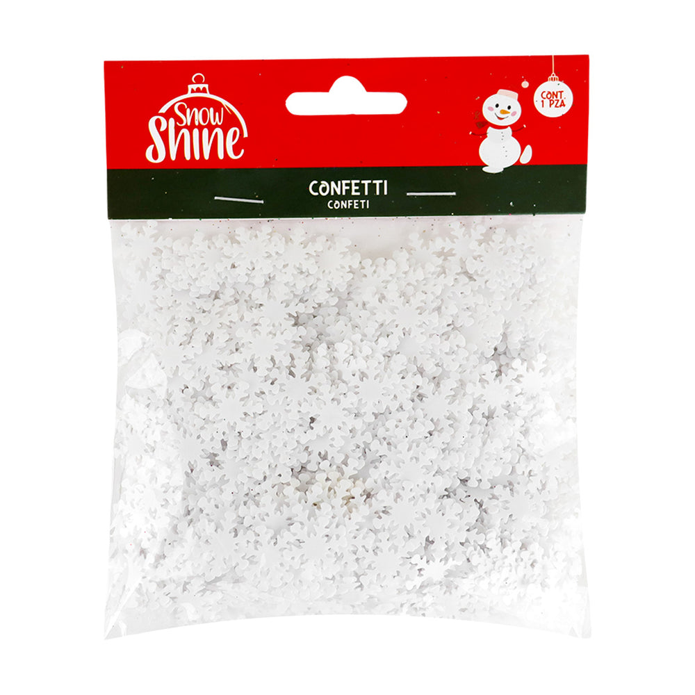 Confeti en Forma de Copo de Nieve, 50 gr