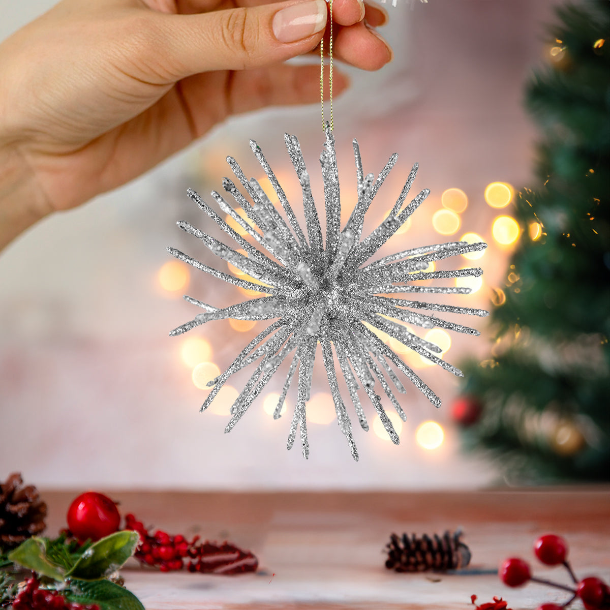 Estallido Estelar, Glitter, Color Plata