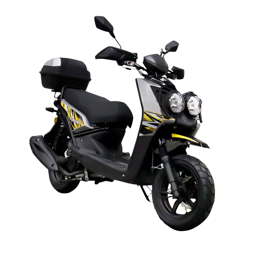 Motocicleta Kiwo KWS 150 2025, color Gris con Amarillo