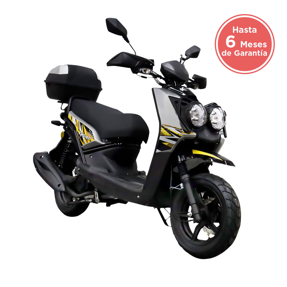 Motocicleta Kiwo KWS 150 2025, color Gris con Amarillo