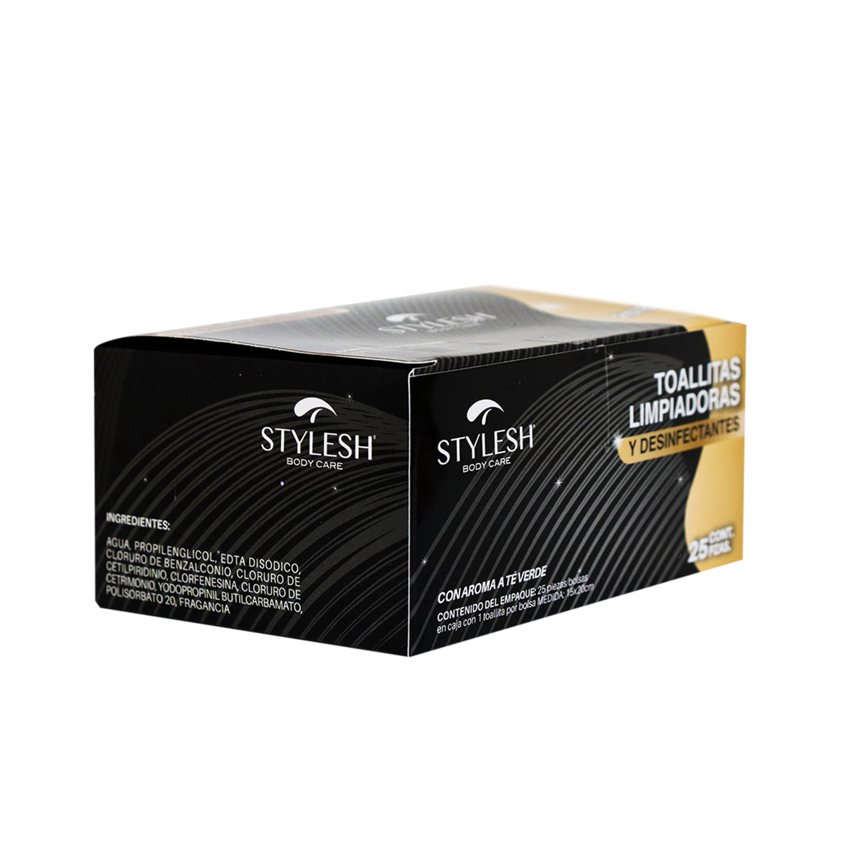 Toallitas Limpiadoras y Desinfectantes, Aroma Té Verde, Stylesh