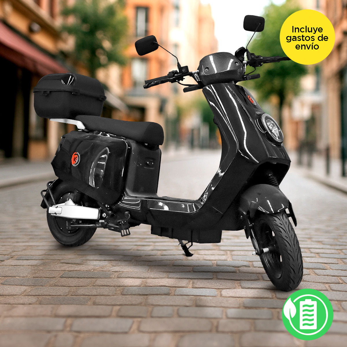 Bicicleta Eléctrica Kiwo N7, color Negro