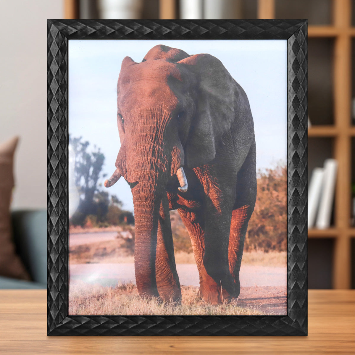 Portarretratos Elefante, Color Negro, 20x25cm