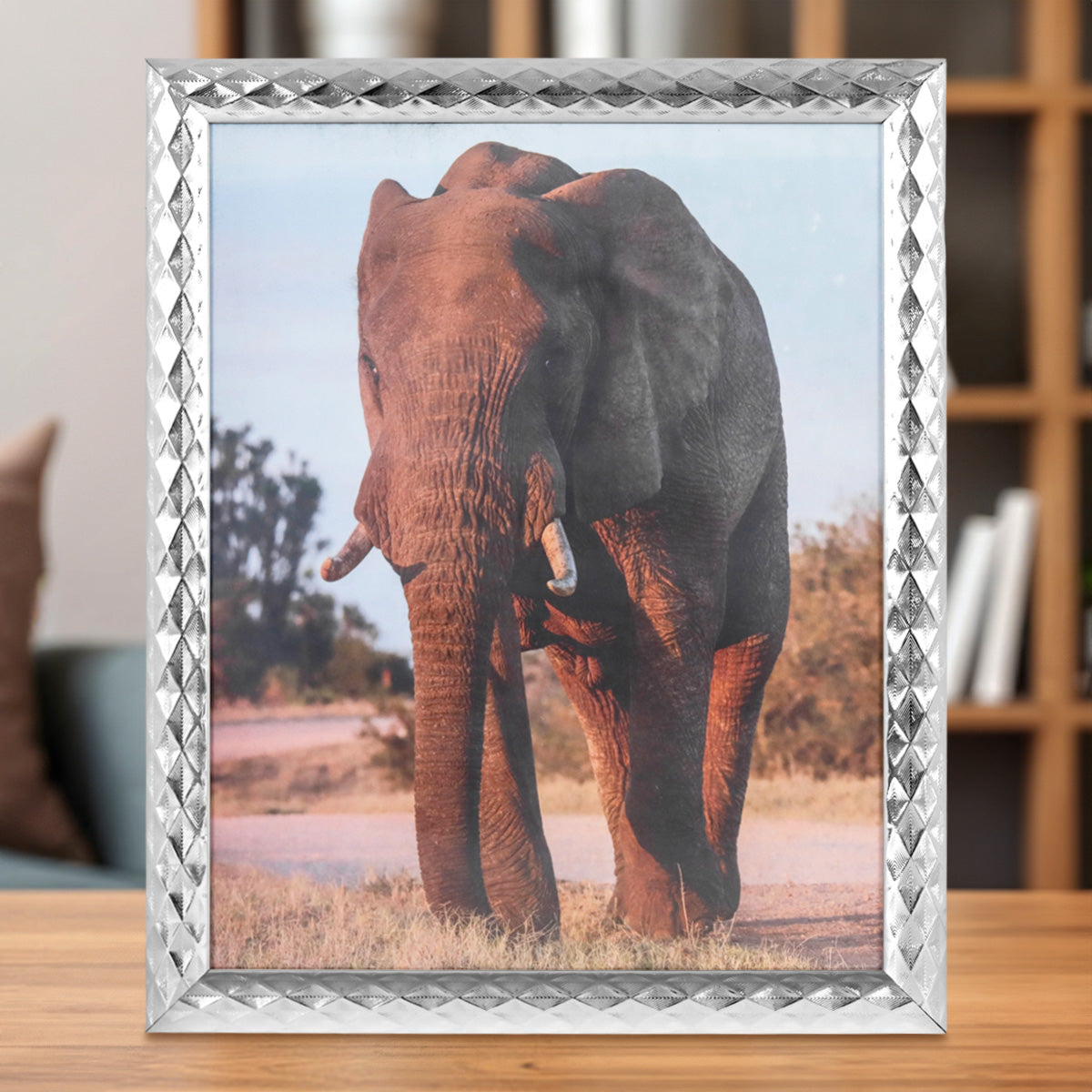 Portarretratos Elefante, Color Plata, 20x25cm