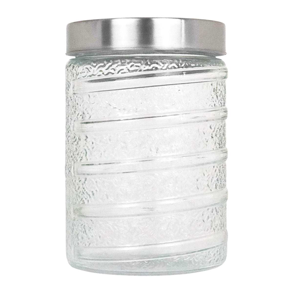 Frasco Texturizado de Vidrio con Tapa, 1200 ml