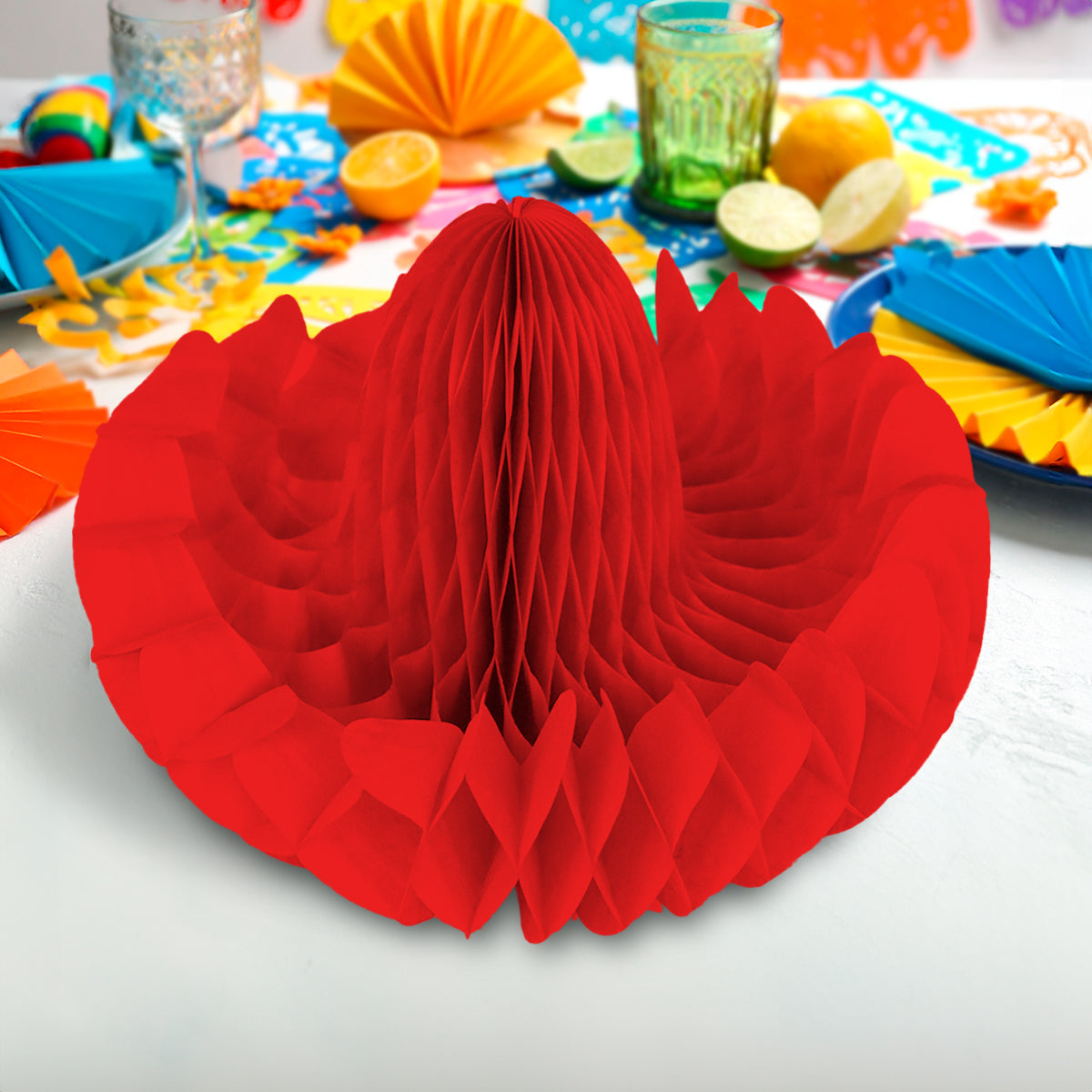 Decoración de Papel, Fiestas Patrias, Color Rojo